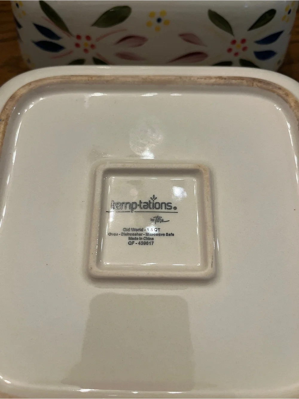Temptations Old World Confetti Hand-Painted Ceramic Nesting Bakeware Set
